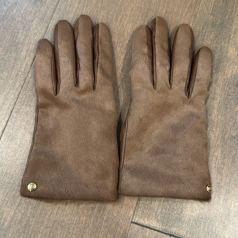 Brown Henri Bendel Gloves- never worn!